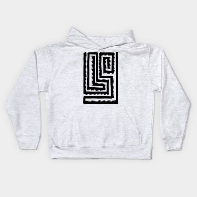 Black Maze Kids Hoodie by majoihart